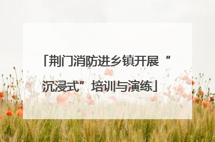 荆门消防进乡镇开展“沉浸式”培训与演练