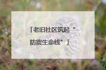 老旧社区筑起“防震生命线”