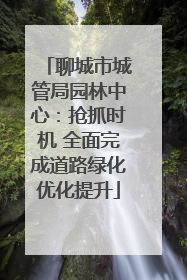 聊城市城管局园林中心：抢抓时机 全面完成道路绿化优化提升
