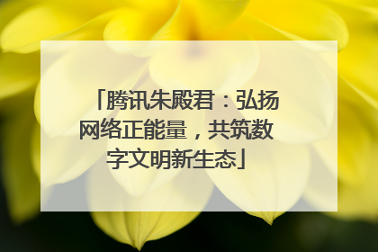 腾讯朱殿君：弘扬网络正能量，共筑数字文明新生态
