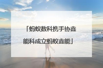 蚂蚁数科携手协鑫能科成立蚂蚁鑫能