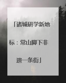 诸城研学新地标：常山脚下非遗一条街