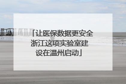 让医保数据更安全 浙江这项实验室建设在温州启动