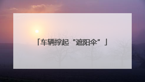 车辆撑起“遮阳伞”