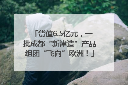 货值6.5亿元，一批成都“新津造”产品组团“飞向”欧洲！