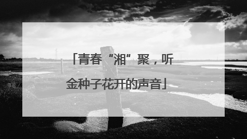 青春“湘”聚，听金种子花开的声音