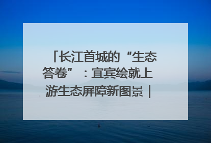 长江首城的“生态答卷”：宜宾绘就上游生态屏障新图景｜中华环保世纪行