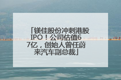 镁佳股份冲刺港股IPO！公司估值67亿，创始人曾任蔚来汽车副总裁