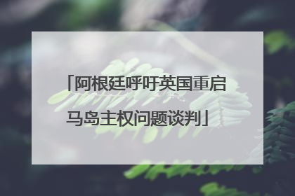 阿根廷呼吁英国重启马岛主权问题谈判