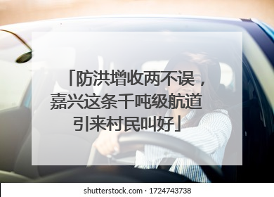 防洪增收两不误，嘉兴这条千吨级航道引来村民叫好