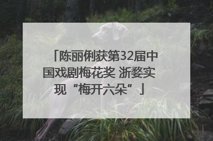 陈丽俐获第32届中国戏剧梅花奖 浙婺实现“梅开六朵”