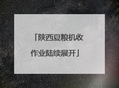 陕西夏粮机收作业陆续展开