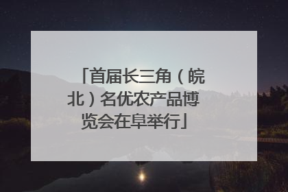 首届长三角（皖北）名优农产品博览会在阜举行