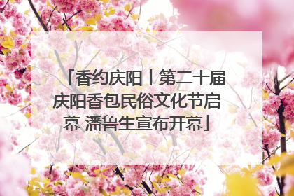 香约庆阳丨第二十届庆阳香包民俗文化节启幕 潘鲁生宣布开幕