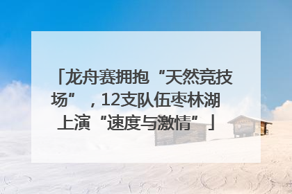 龙舟赛拥抱“天然竞技场”，12支队伍枣林湖上演“速度与激情”
