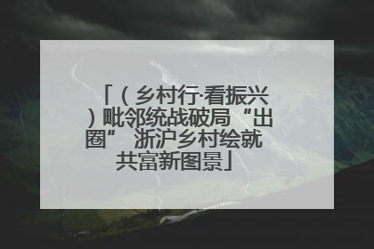 （乡村行·看振兴）毗邻统战破局“出圈” 浙沪乡村绘就共富新图景