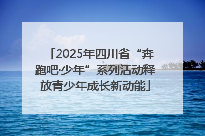2025年四川省“奔跑吧·少年”系列活动释放青少年成长新动能