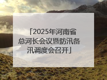 2025年河南省总河长会议暨防汛备汛调度会召开