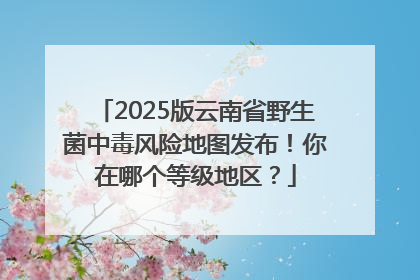 2025版云南省野生菌中毒风险地图发布！你在哪个等级地区？