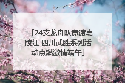 24支龙舟队竞渡嘉陵江 四川武胜系列活动点燃激情端午