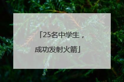 25名中学生，成功发射火箭
