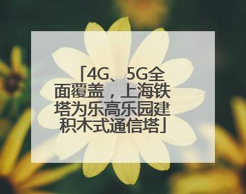 4G、5G全面覆盖，上海铁塔为乐高乐园建积木式通信塔