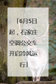 6月5日起，石家庄空调公交车开启冷风运行