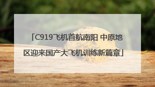 C919飞机首航南阳 中原地区迎来国产大飞机训练新篇章