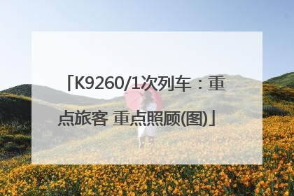 K9260/1次列车：重点旅客 重点照顾(图)